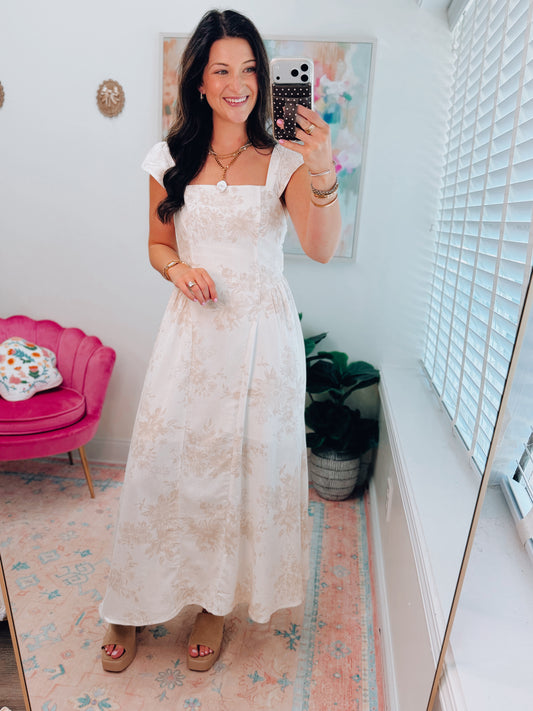 Birdie Mix Bell Midi Dress