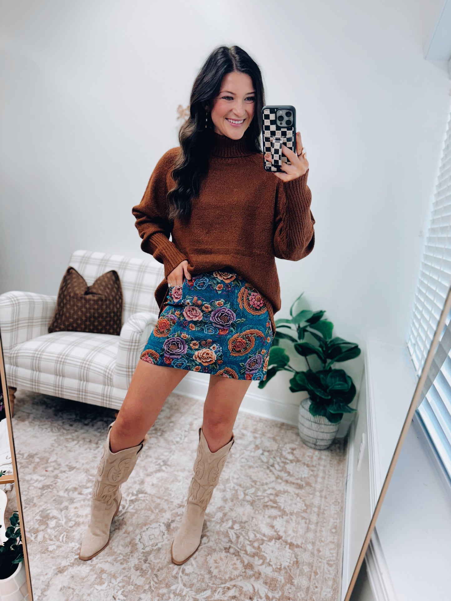 Chesnut Mock Neck Sweater