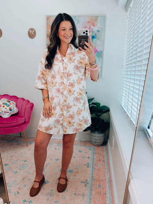 Junia Floral Denim Mini Dress