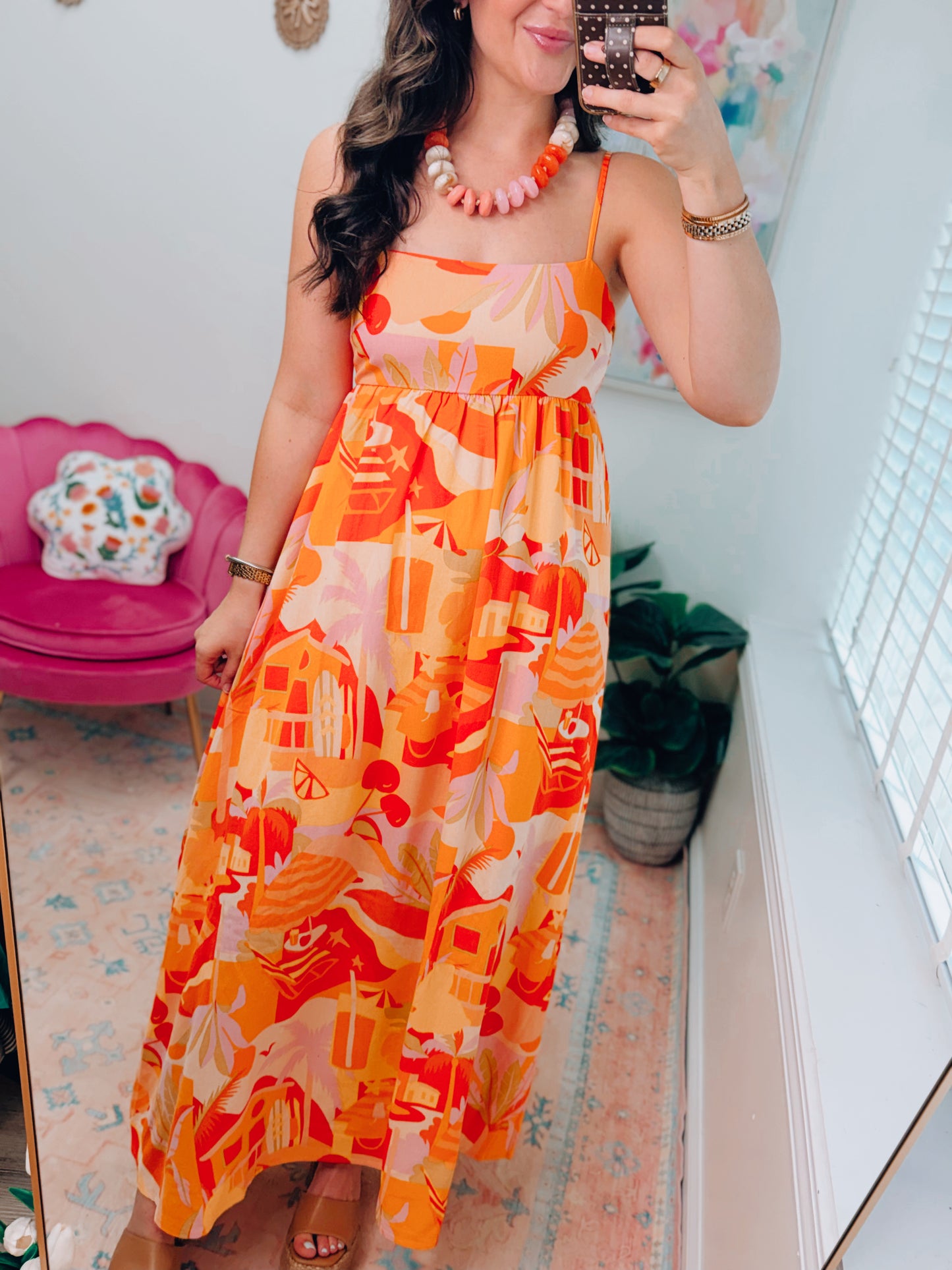 Beachside Bliss Tropical Maxi Dress