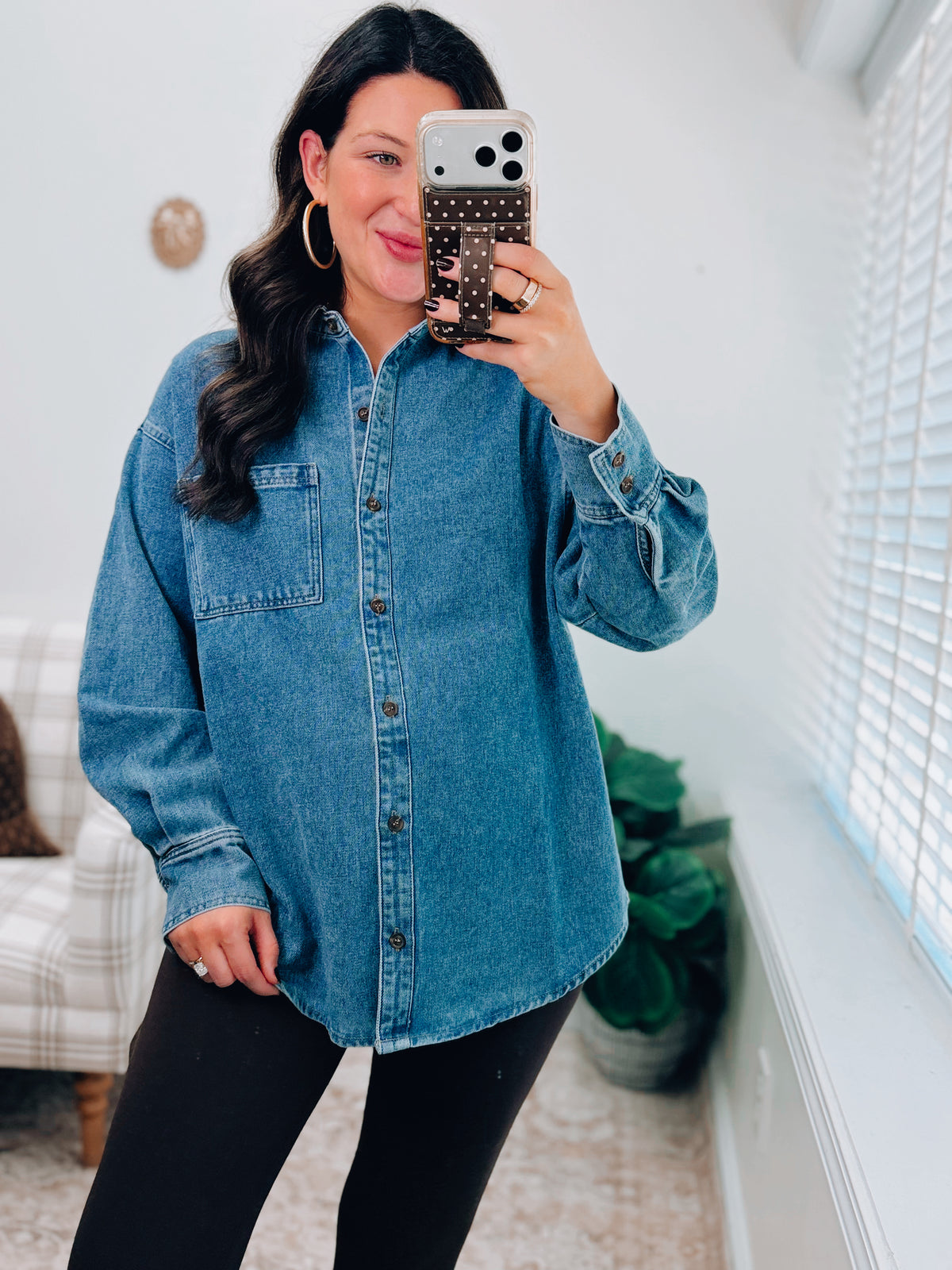Raleigh Denim Button Jacket Top