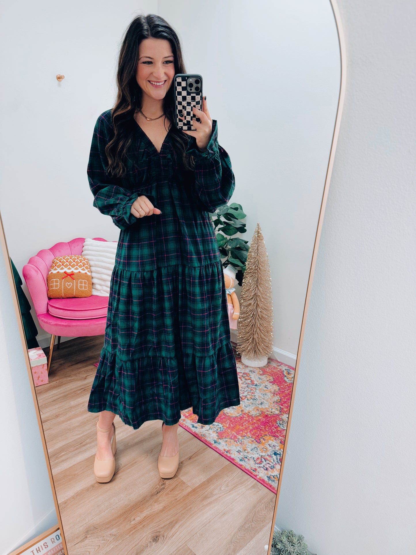 Christmas Plaid Maxi - Green