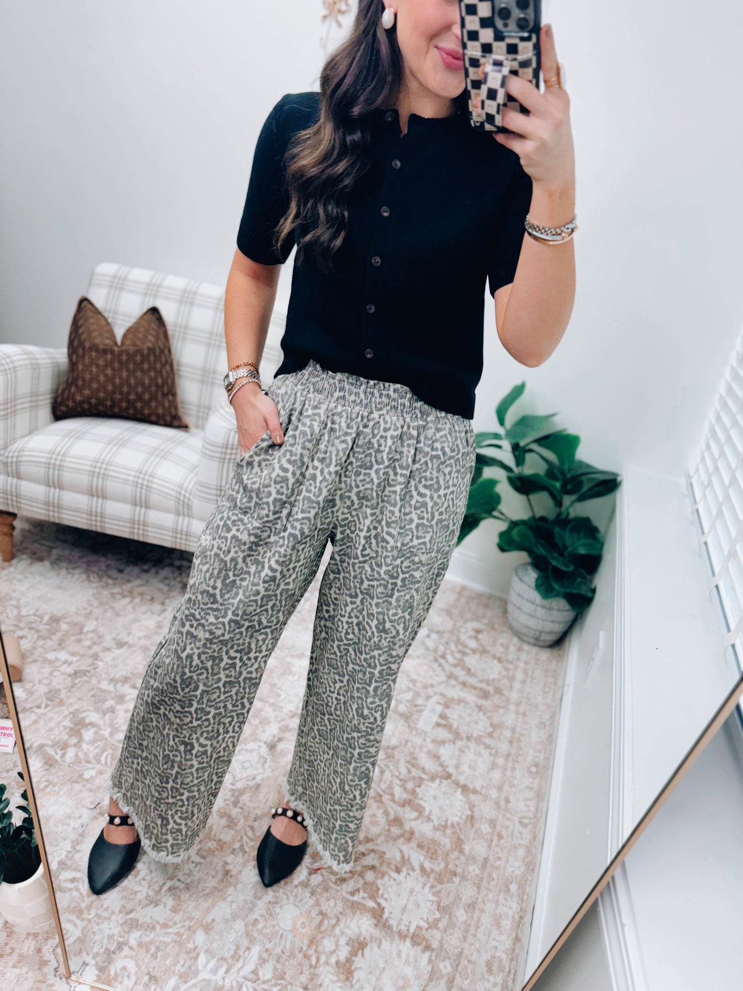 Bella Leopard Denim Pants
