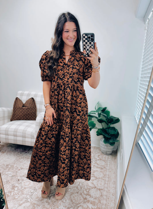 Muse Textured Embossed Maxi Dress