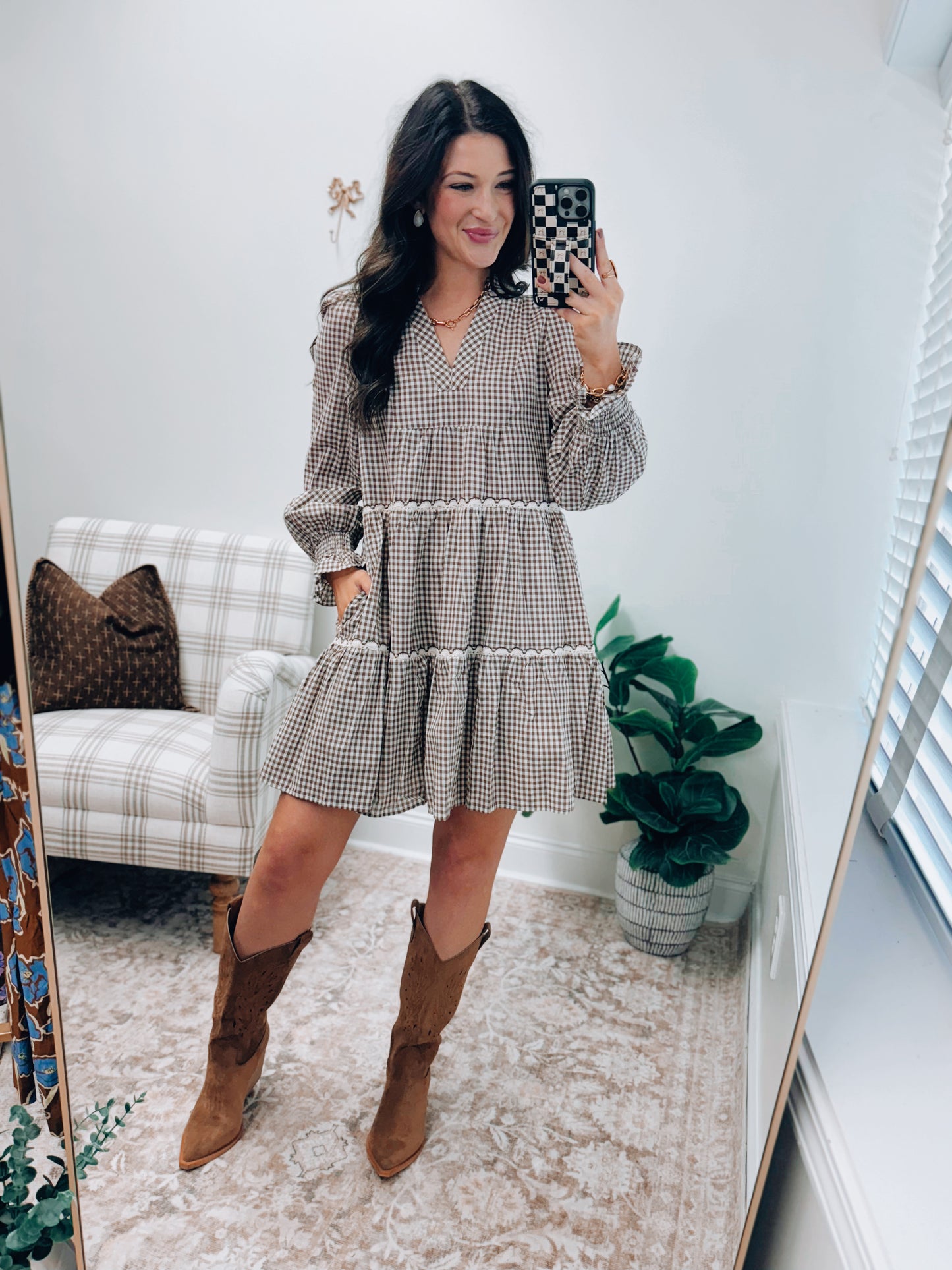 Charley Gingham Mini Dress