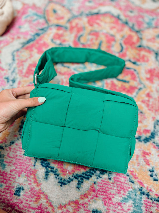 Puffer Luxe Crossbody - Green