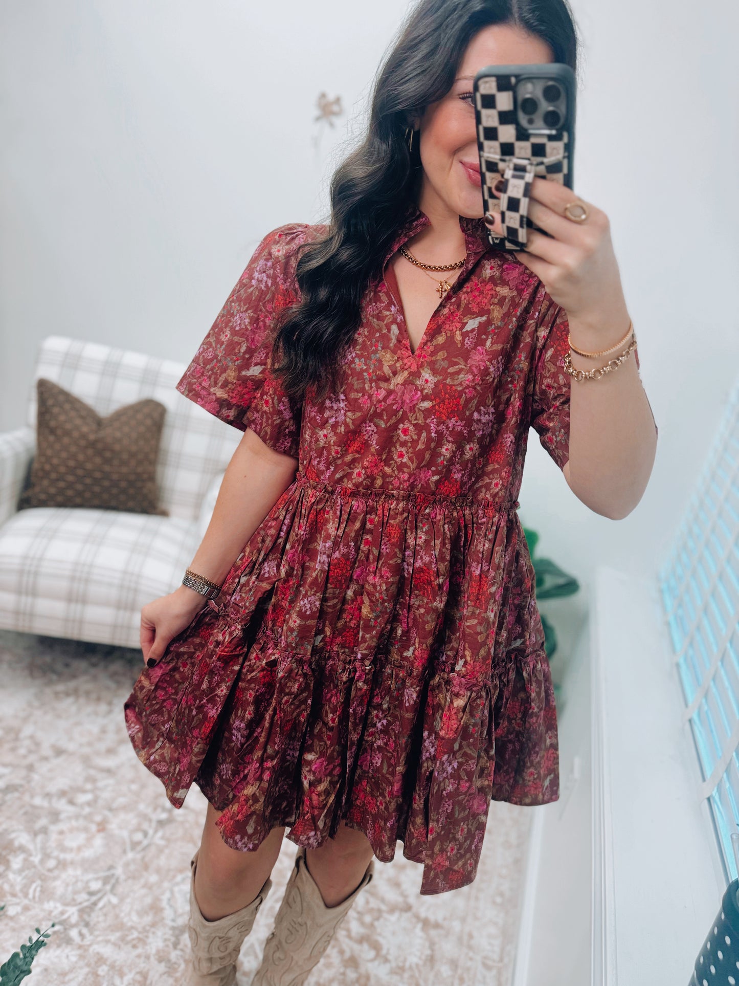 Riley Mix Mini Dress