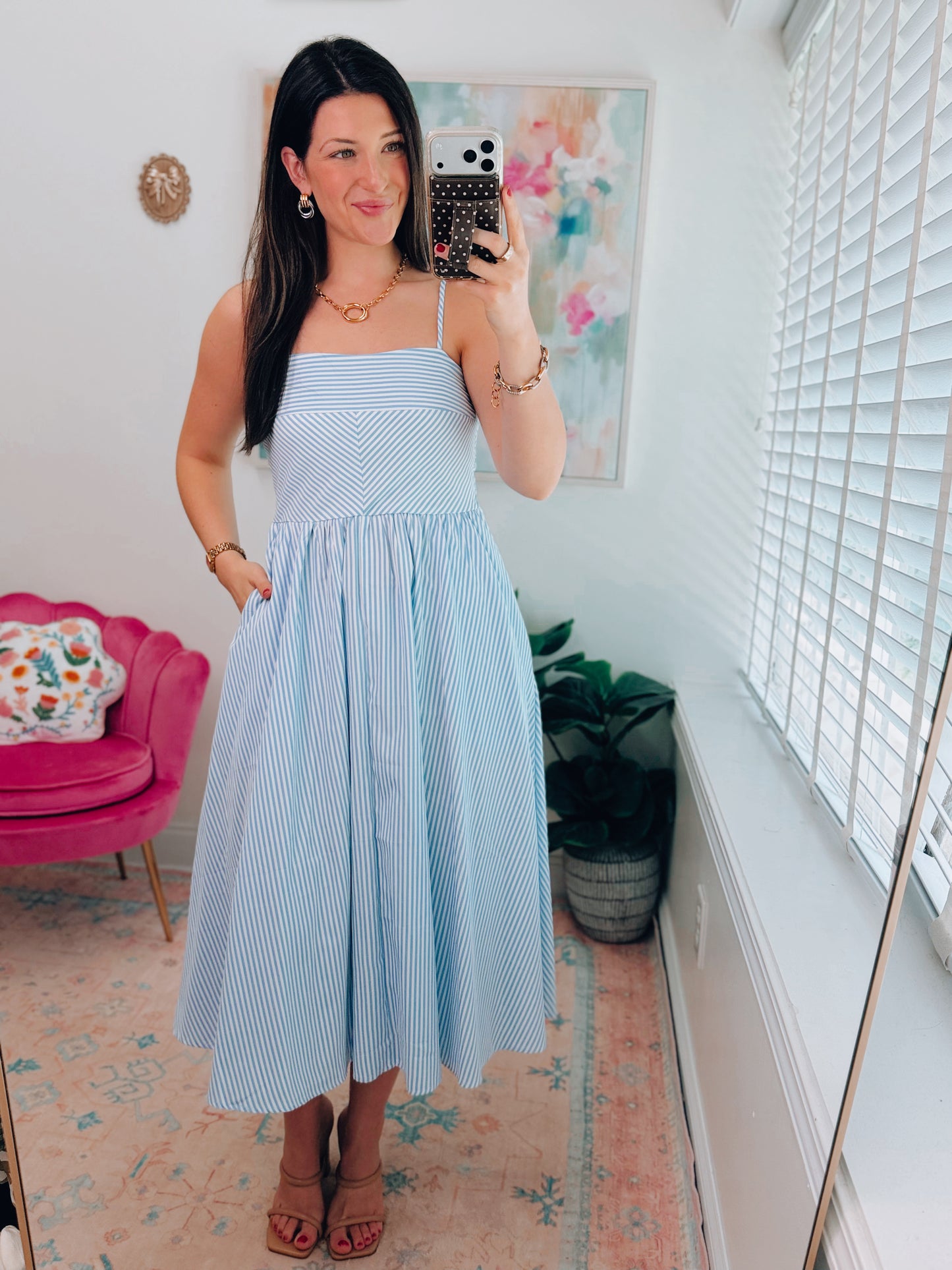 Simply Striped Midi Dress