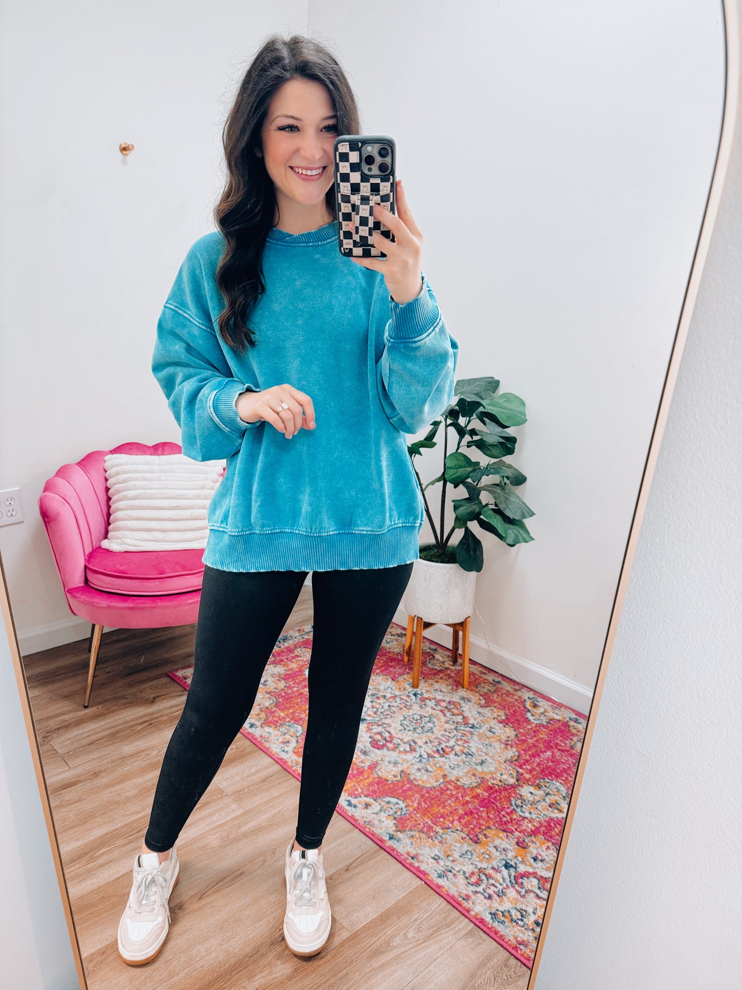 Ocean Crossover Mineral Wash Crewneck