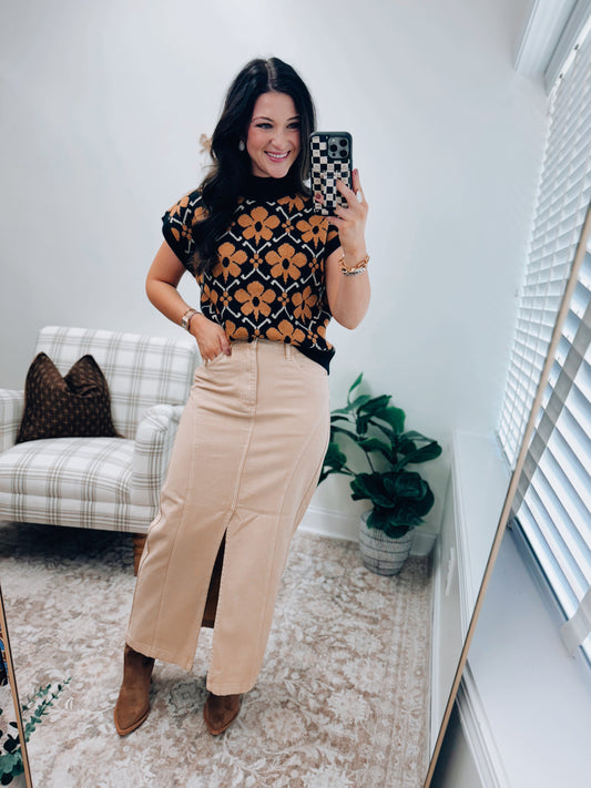 Marlie Denim Midi Skirt