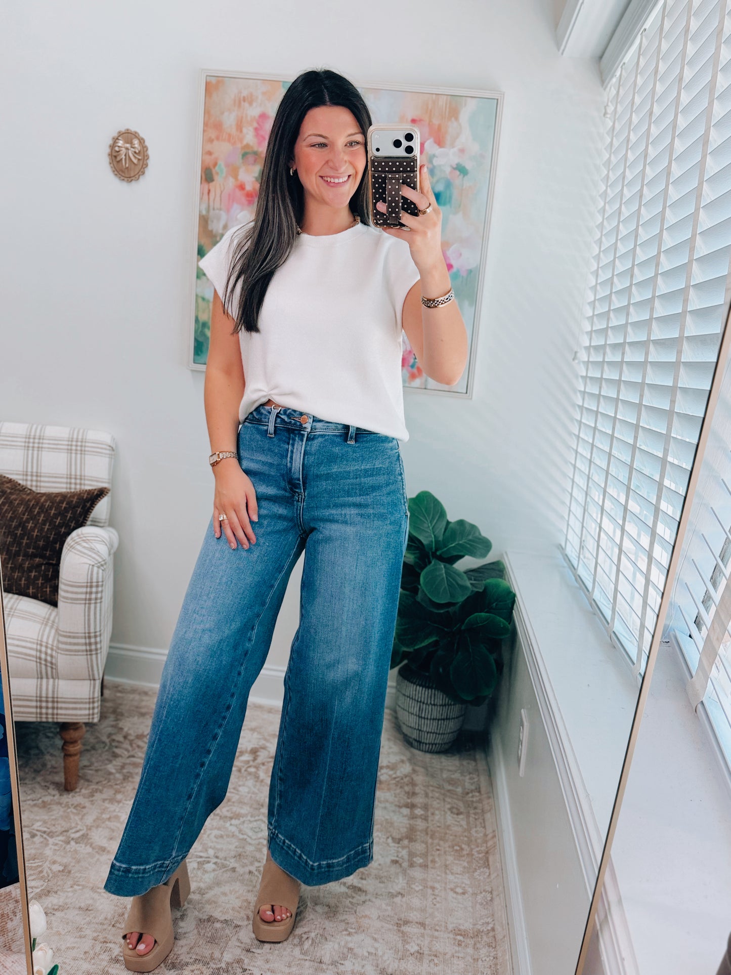 Autumn Wide Leg Cropped Denim