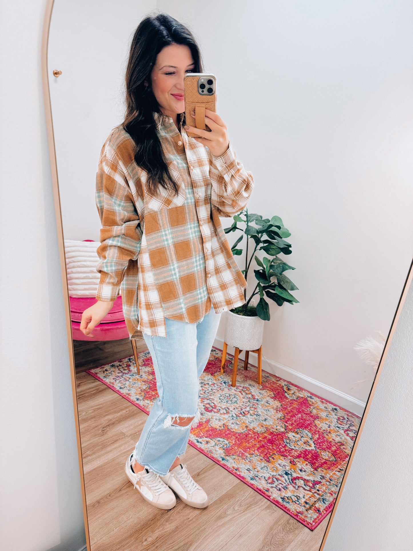 Noel Flannel Top