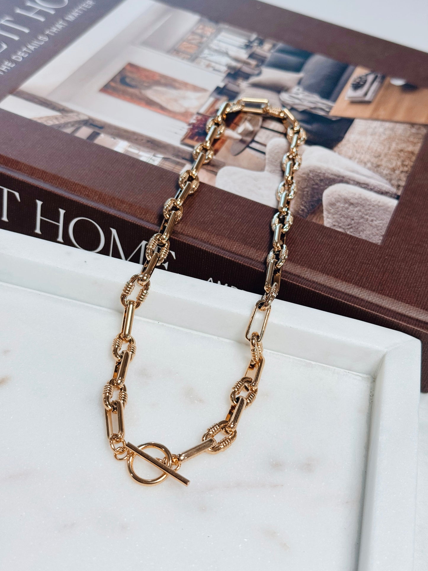 Poppy 18k Gold Plated Chain Link Necklace