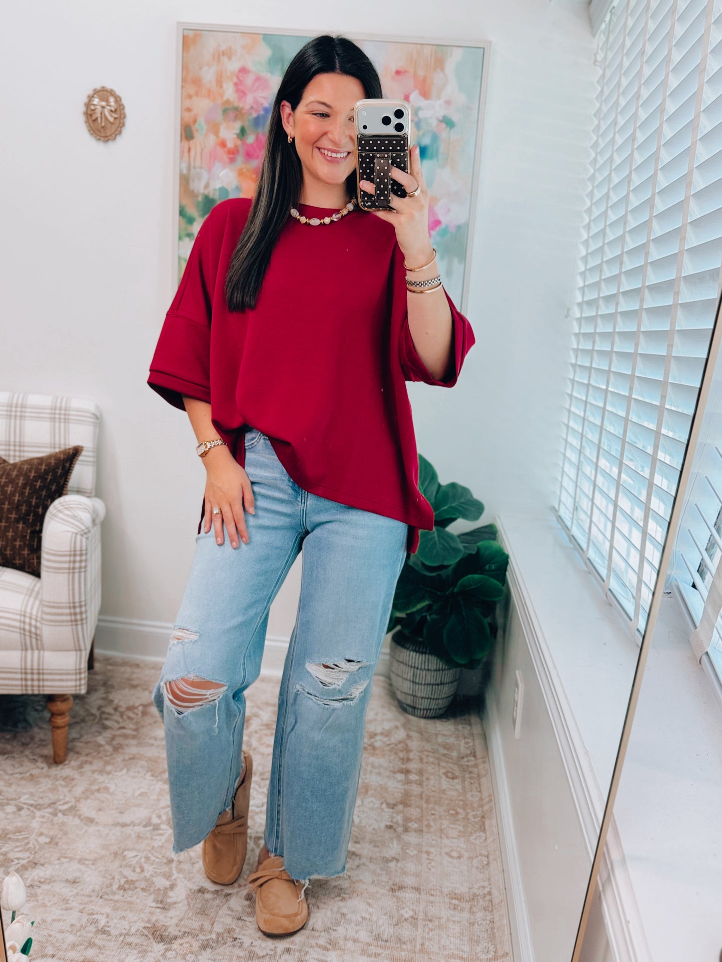 Dallas Scuba Basic Top - Cabernet