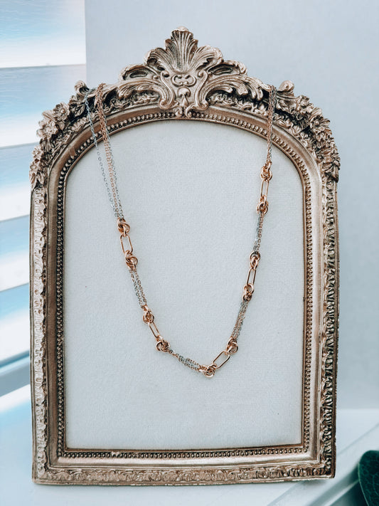 Nyx Double Two Tone Necklace - 18k Gold Plated