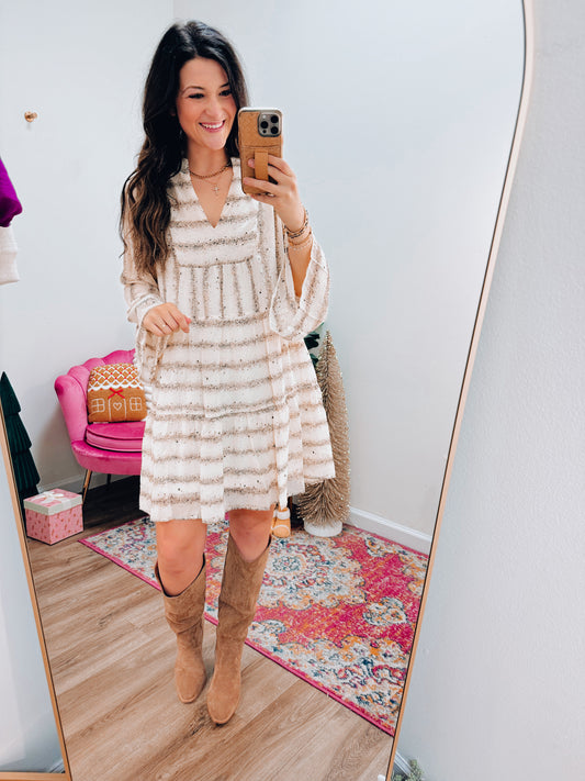 Spring Speckled Mini Dress