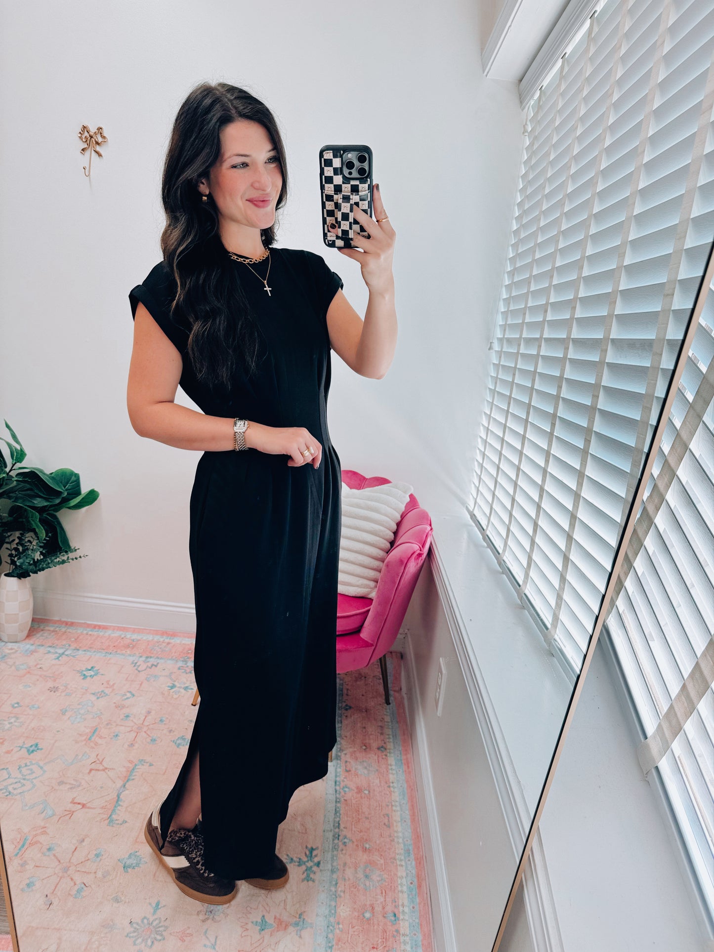 Zara Pleated Waist Midi Dress
