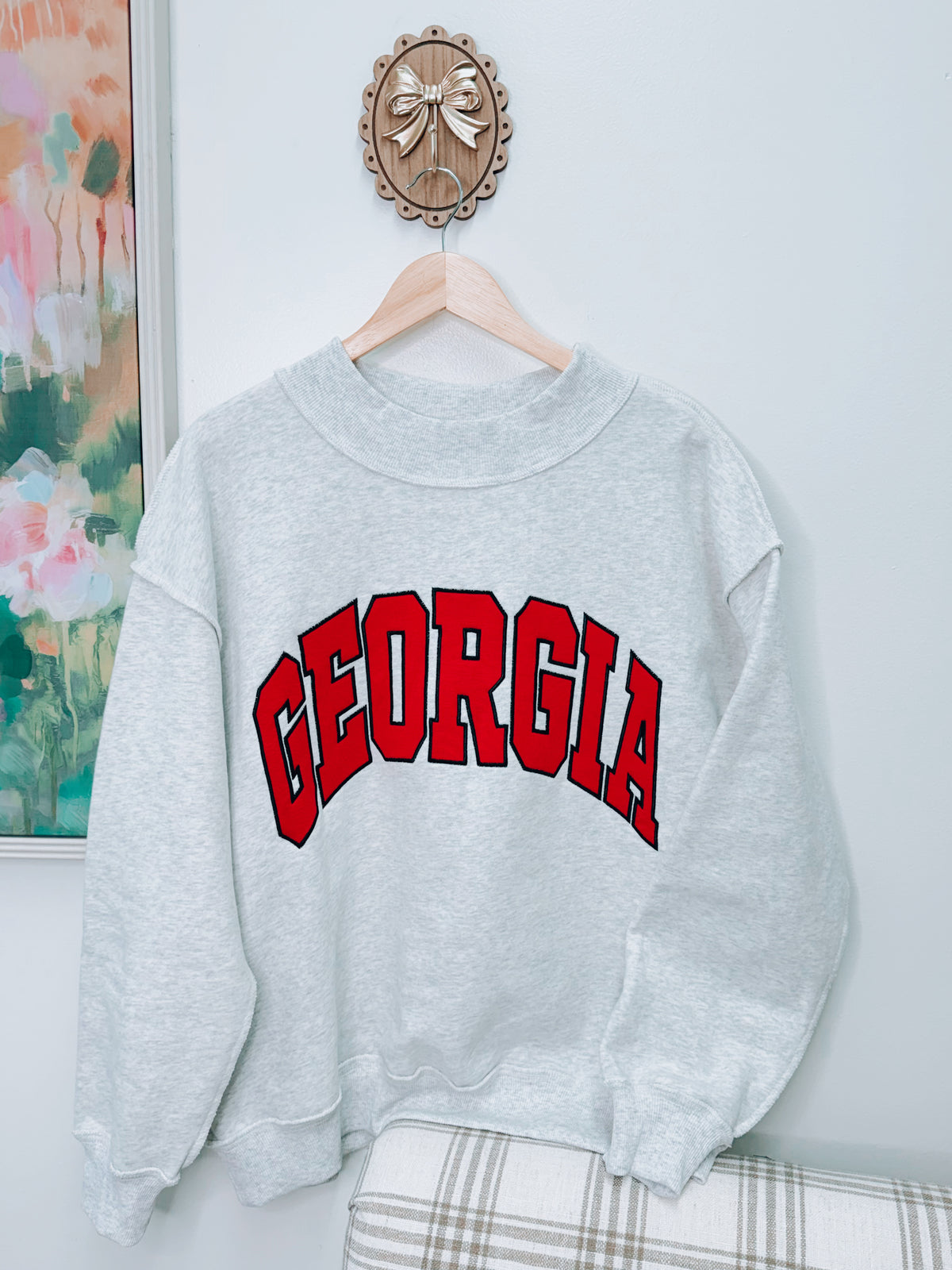 The Mock Club Pullover - Heather Gray GEORGIA
