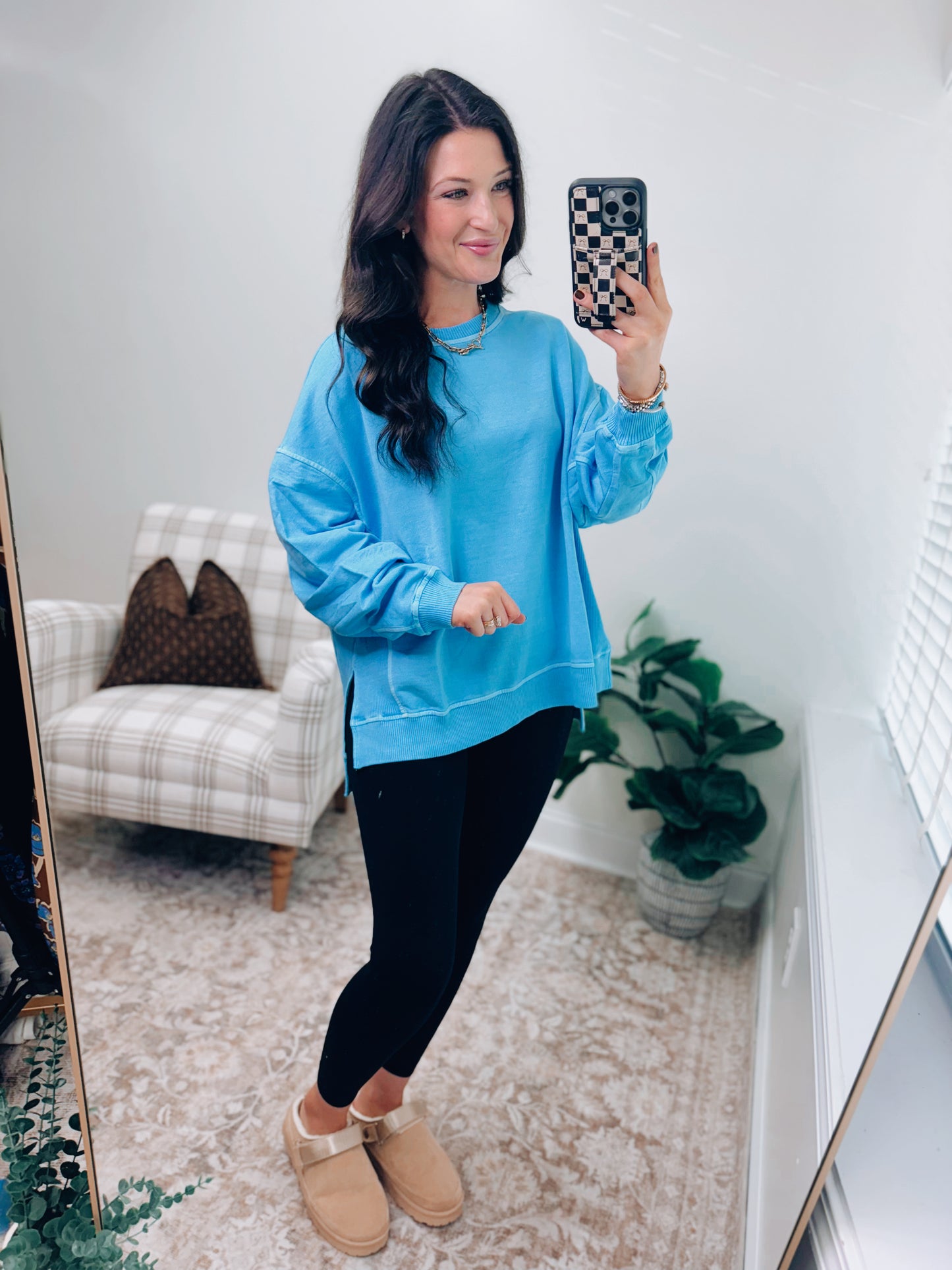 DOORBUSTER Washed Light-Weight Crewneck - Sky Blue