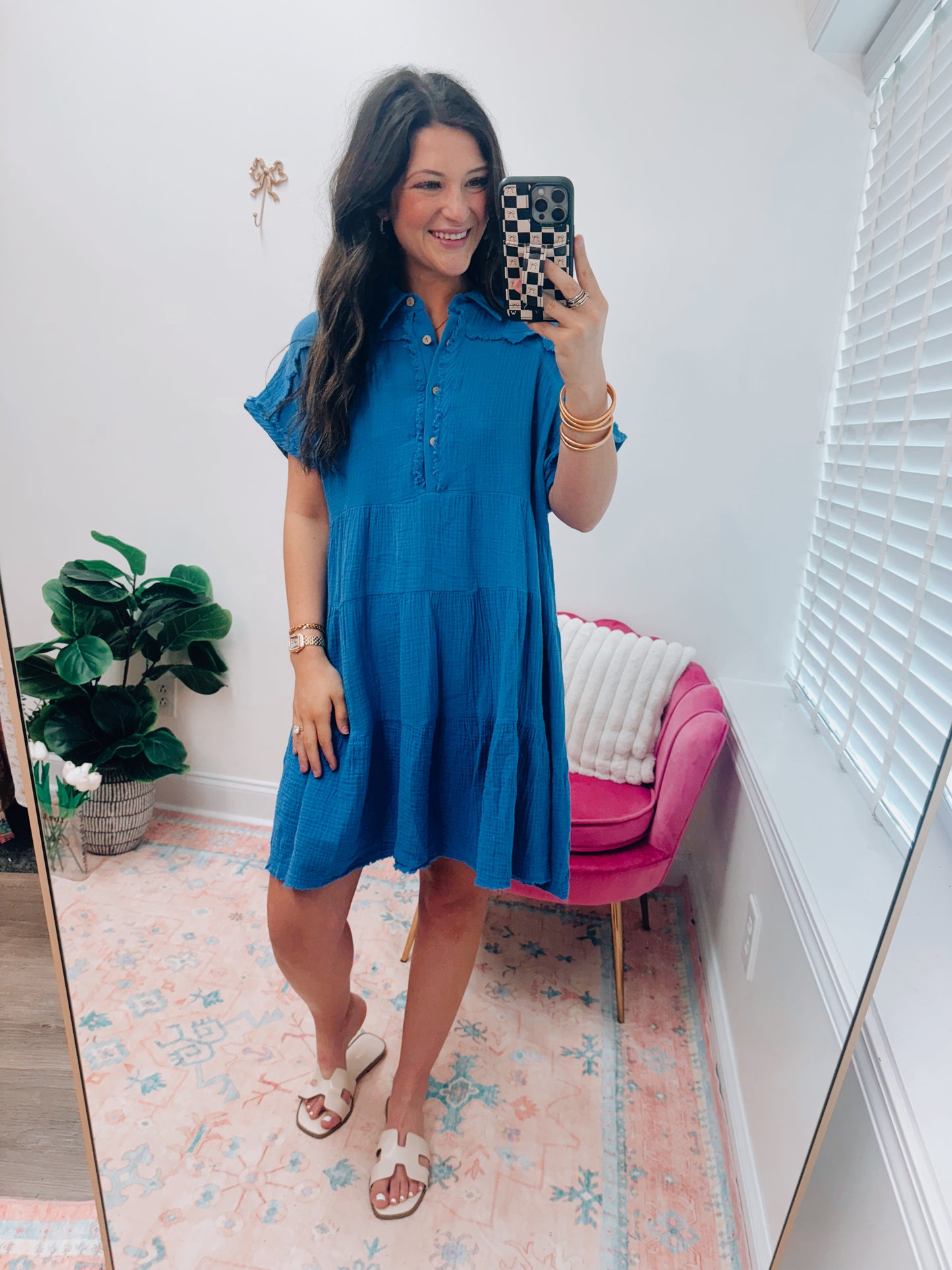 Jane Gauze Tiered Mini Dress