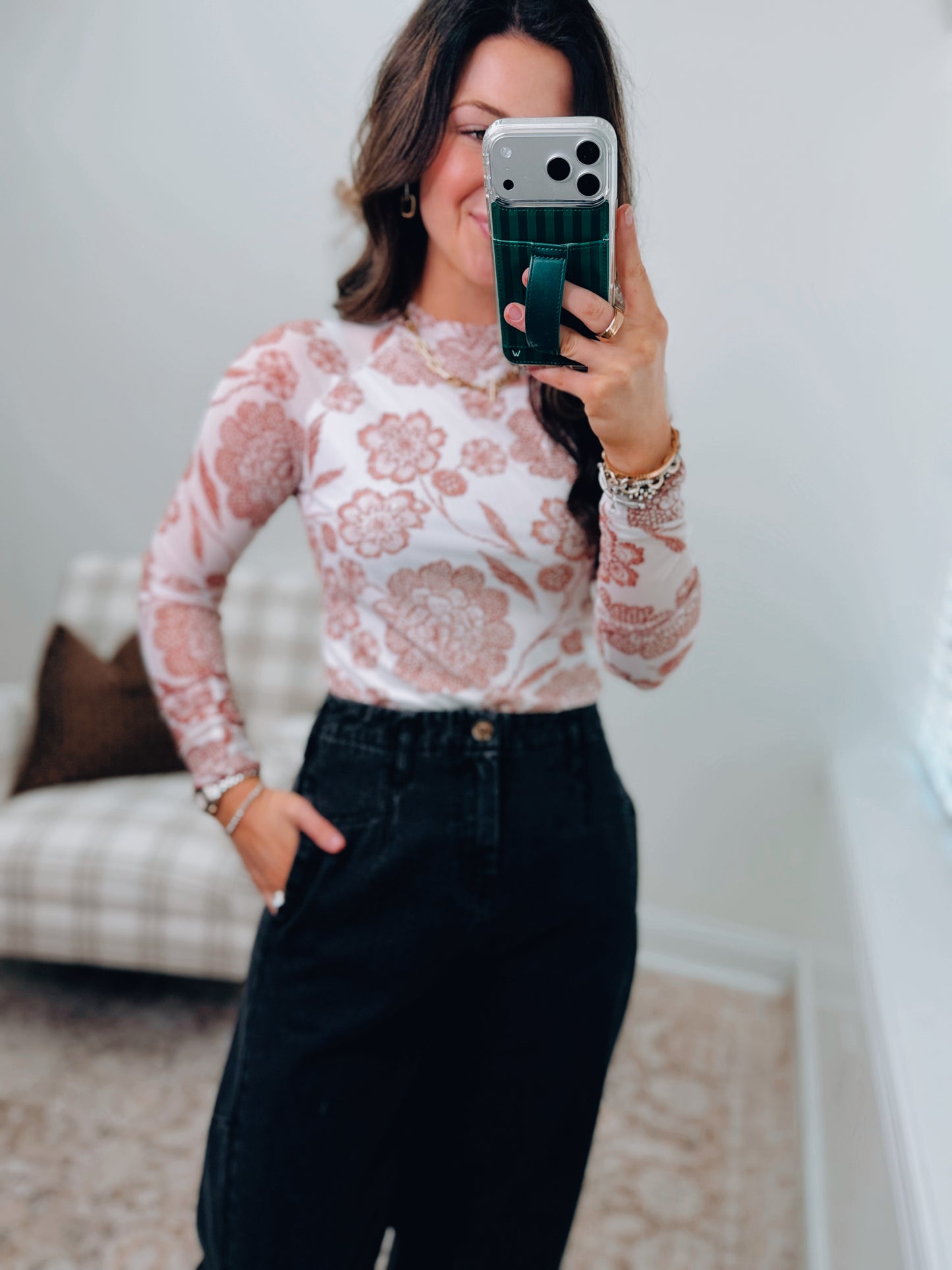 Soft Petal Mesh Top