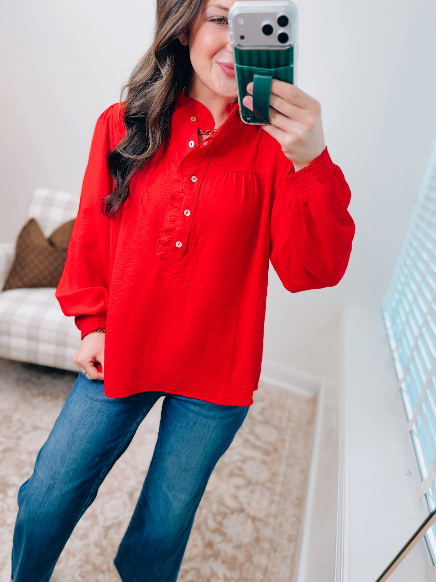Red Ruffle Air Wick Top