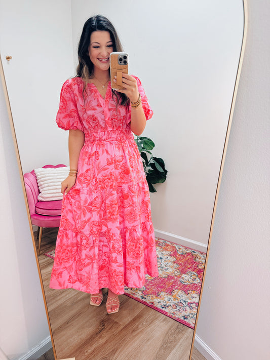 Darla Pink Mix Maxi Dress