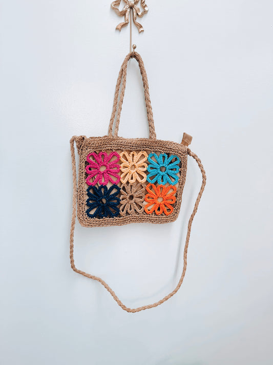 Palm Coast Tropical Raffia Bag
