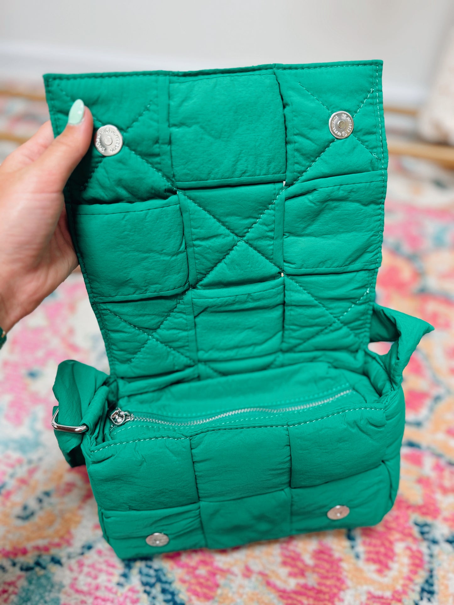 Puffer Luxe Crossbody - Green