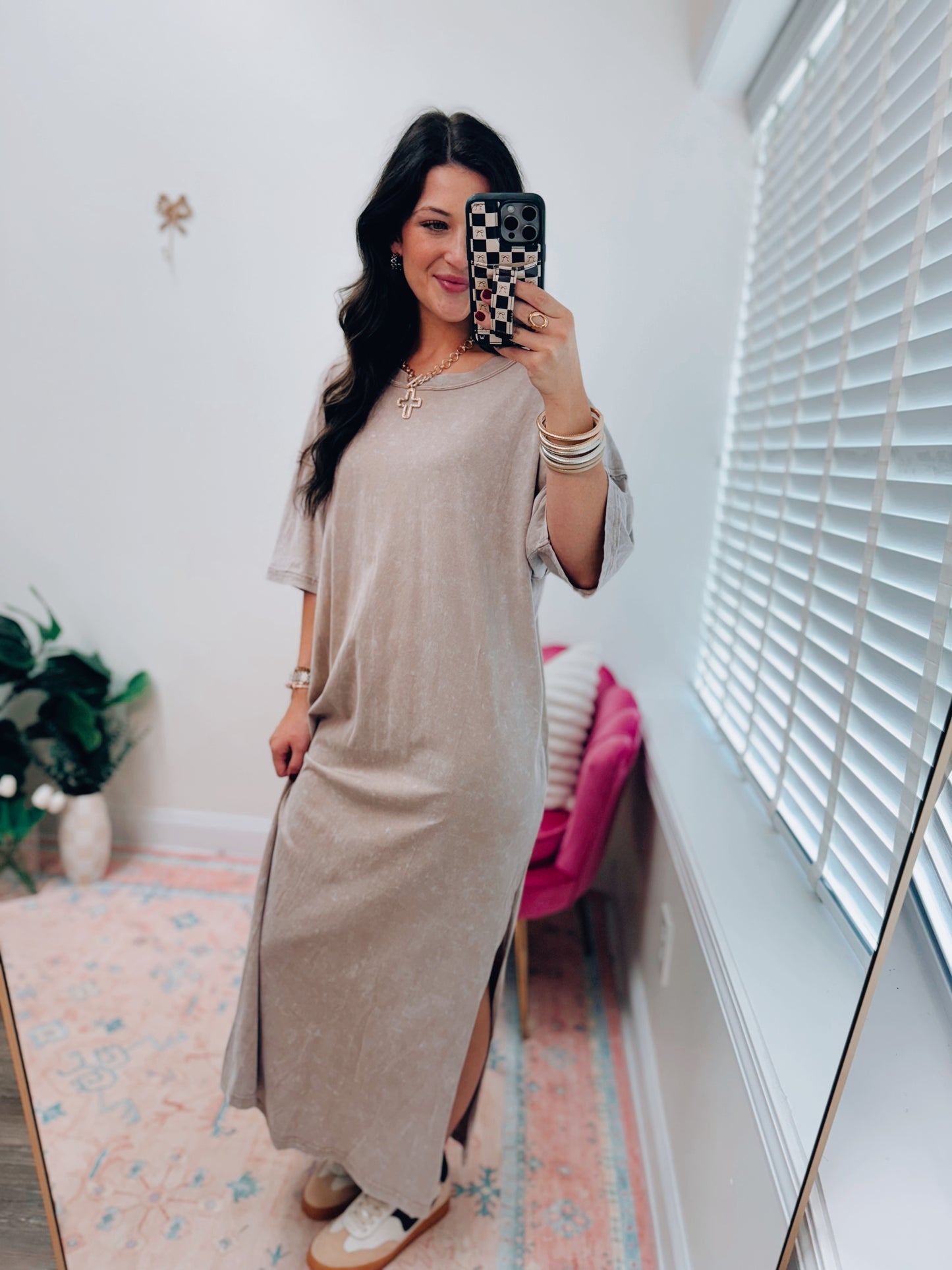 Brixton Mineral Wash Maxi Dress