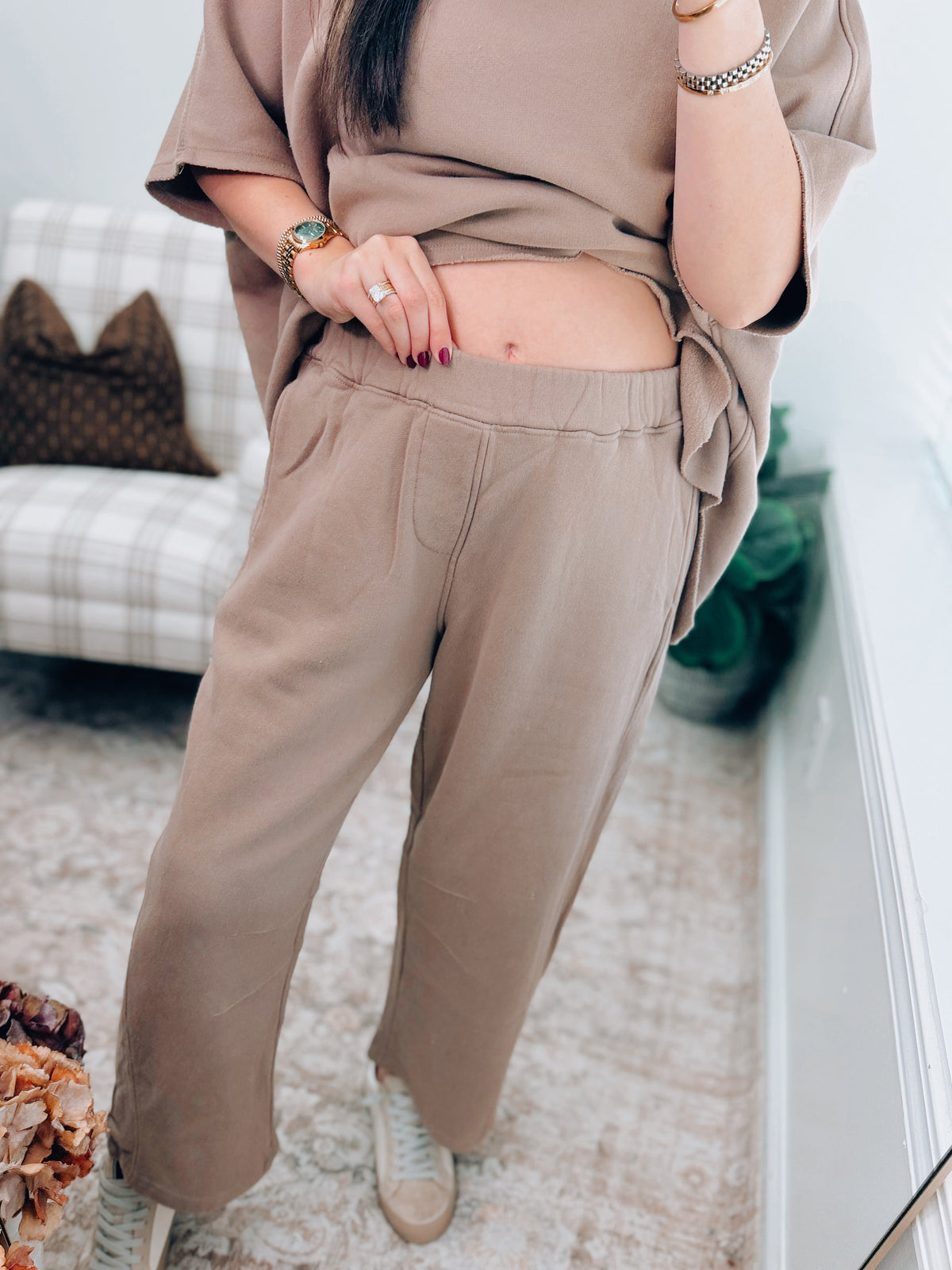 Malibu Taupe Air Cotton Barrel Lounge Set