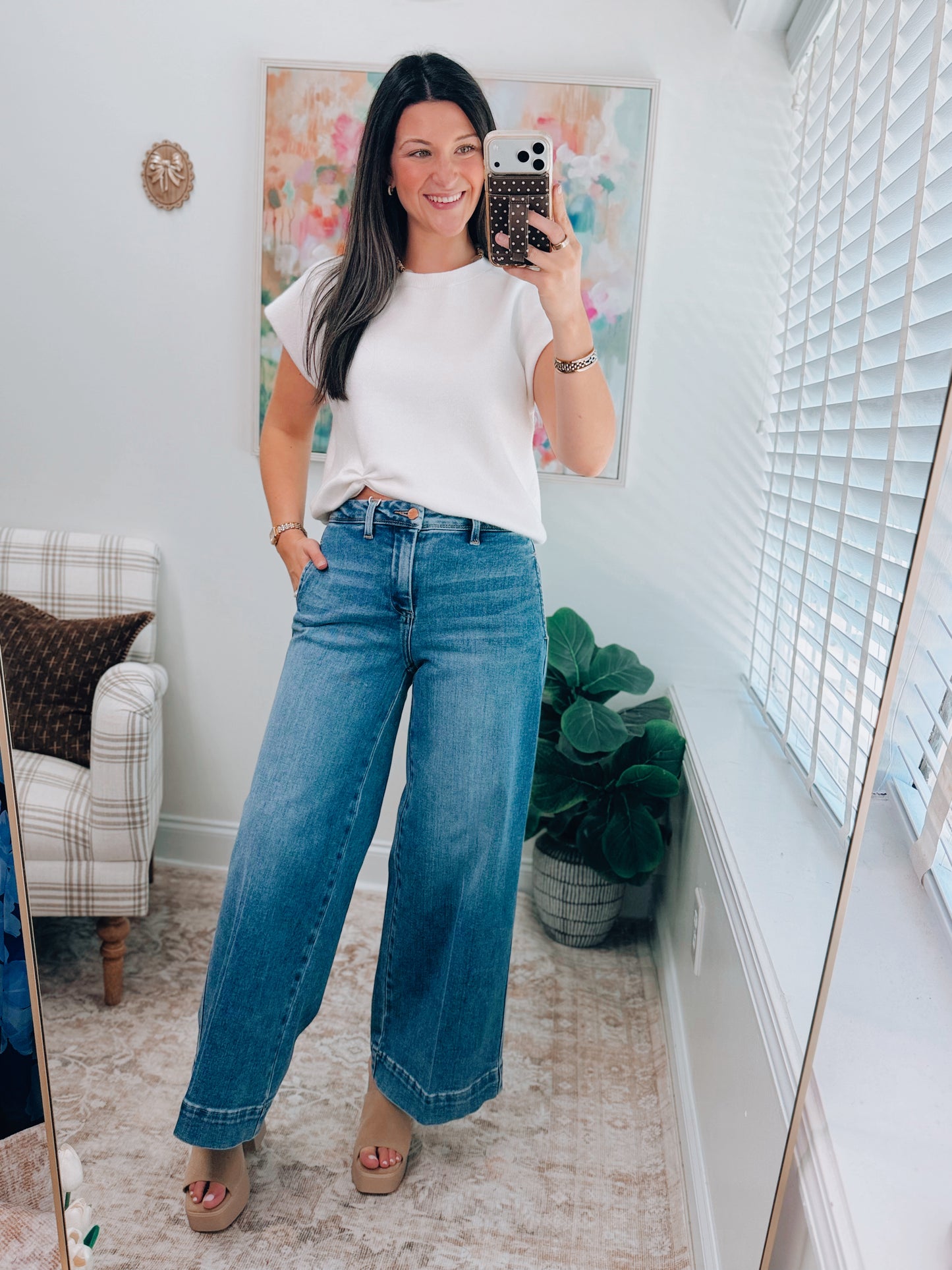 Autumn Wide Leg Cropped Denim