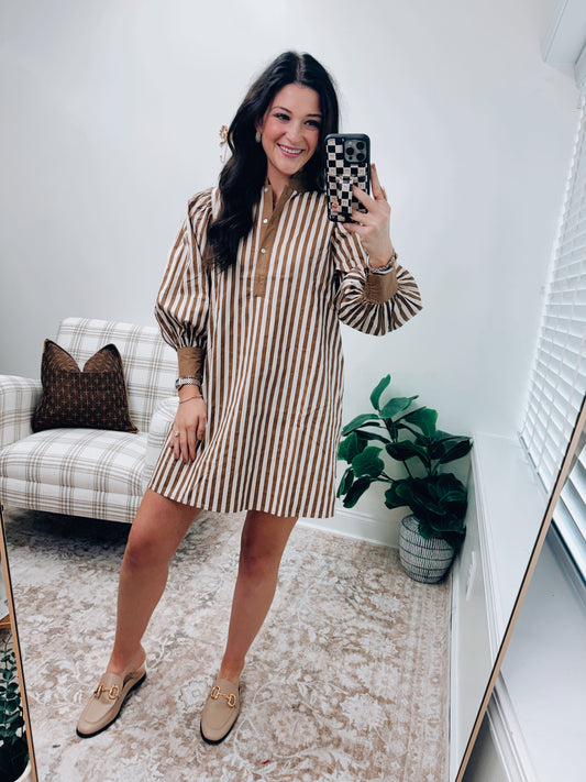 Tate Striped Ruffle Mini Dress