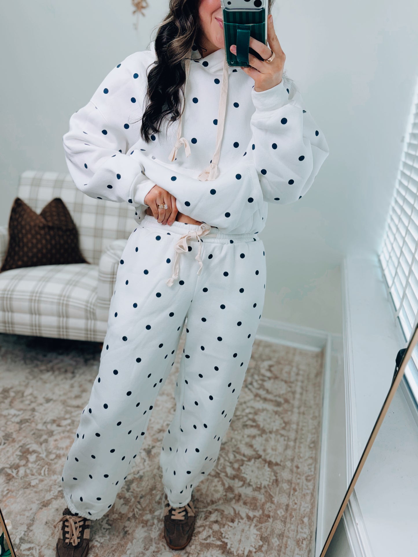 Bubble Hem Polka Dot Comfy Set