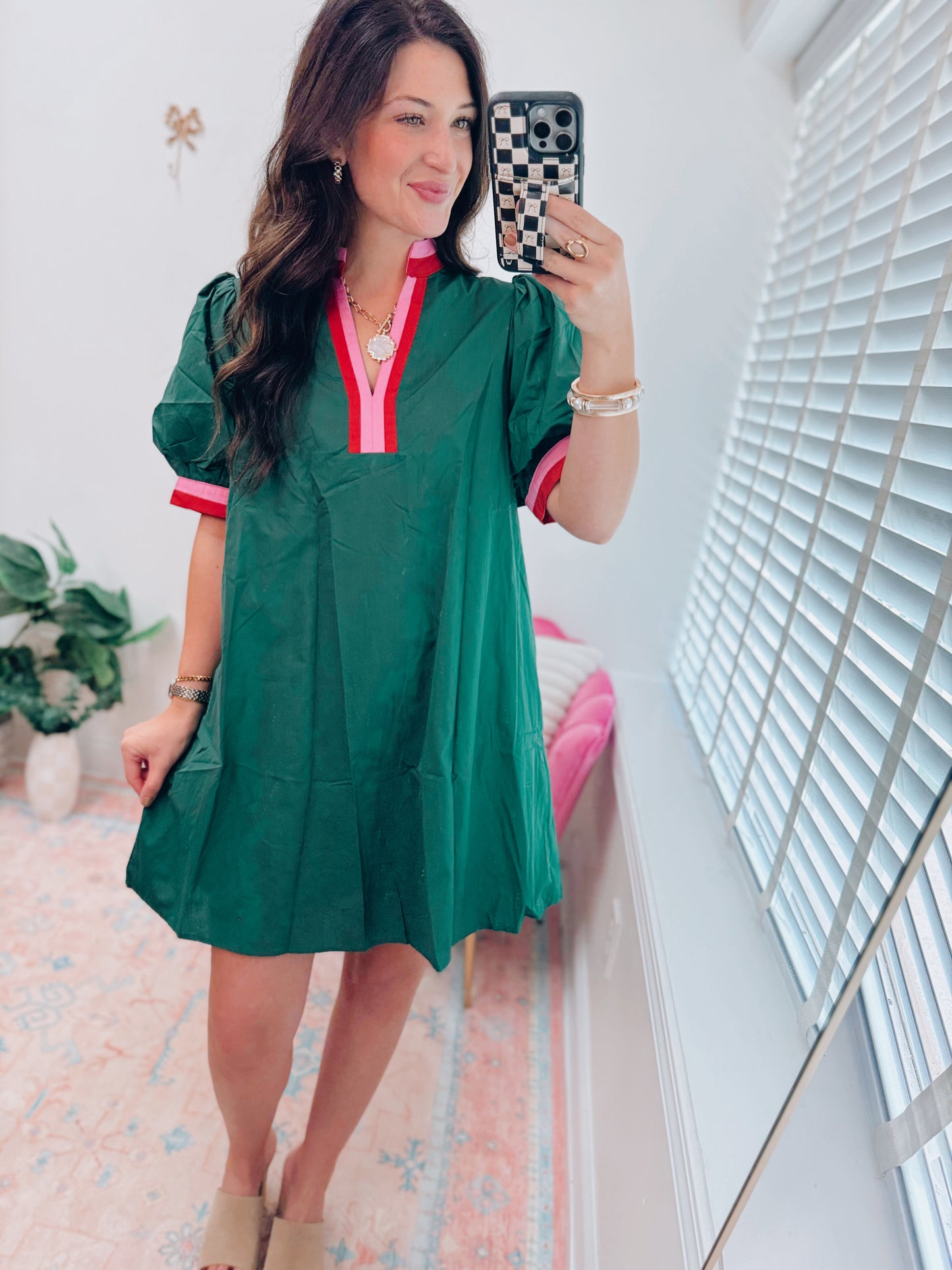 CURVY Hunter Color Block Mini Dress