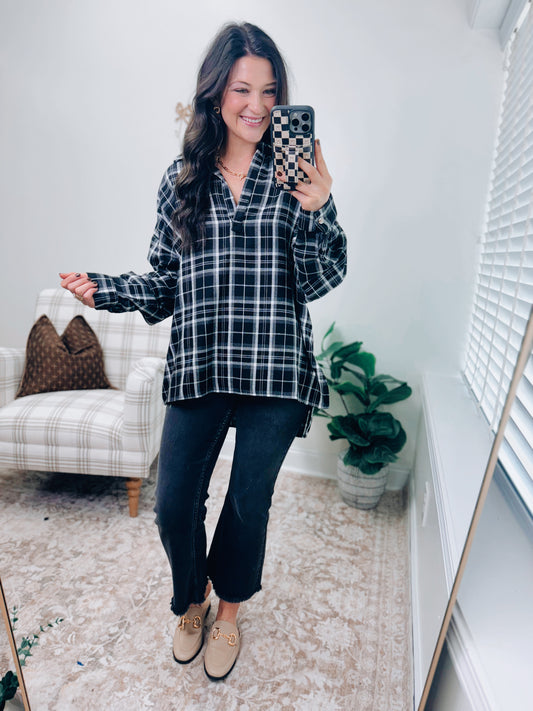 Tamra Flannel Top