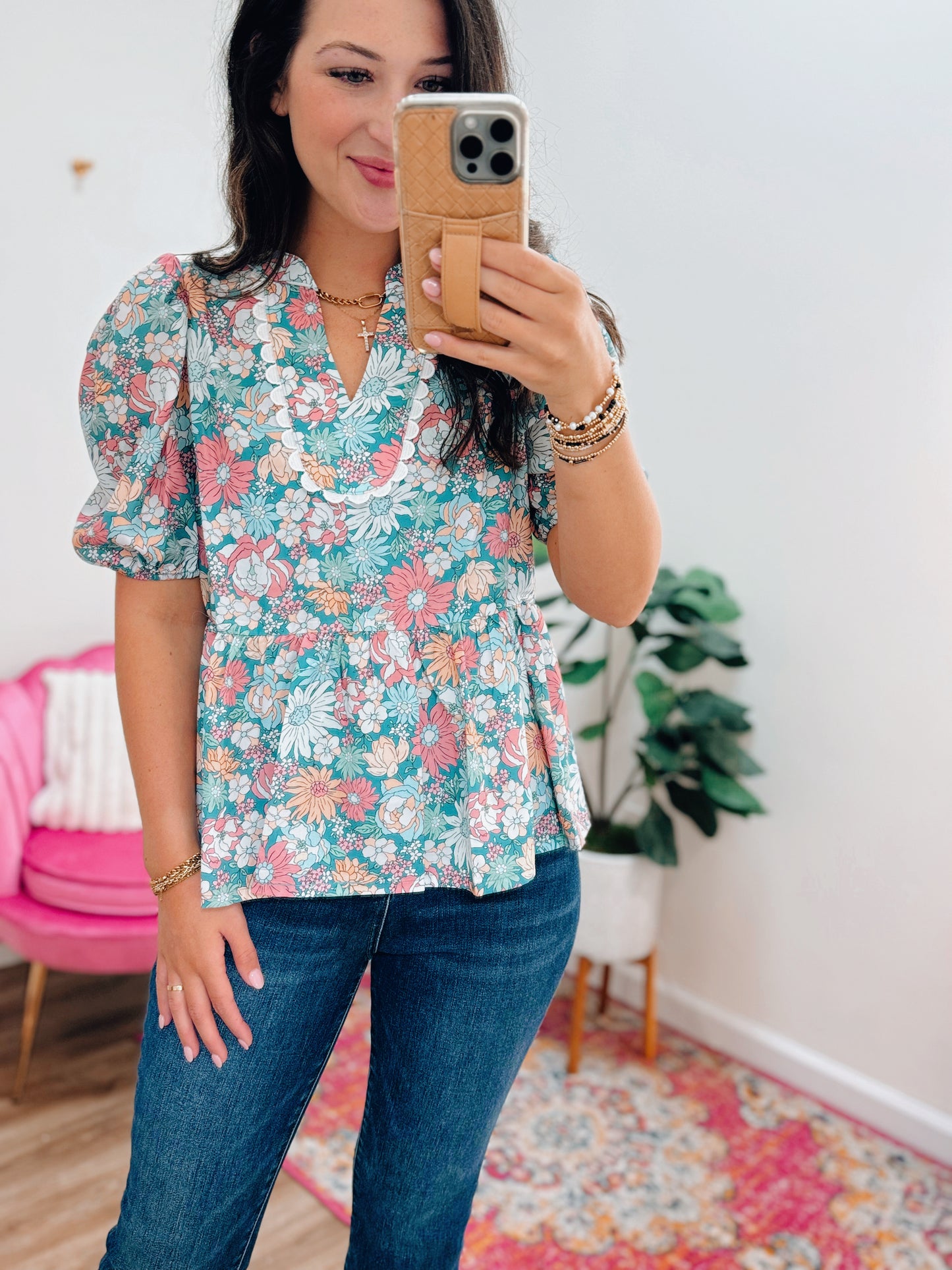 Remi Floral Puff Sleeve Top