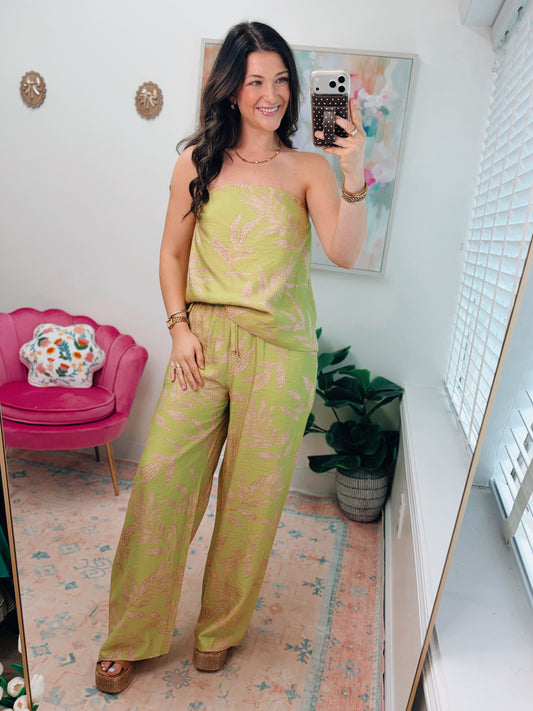 Chartreuse Tropics Top