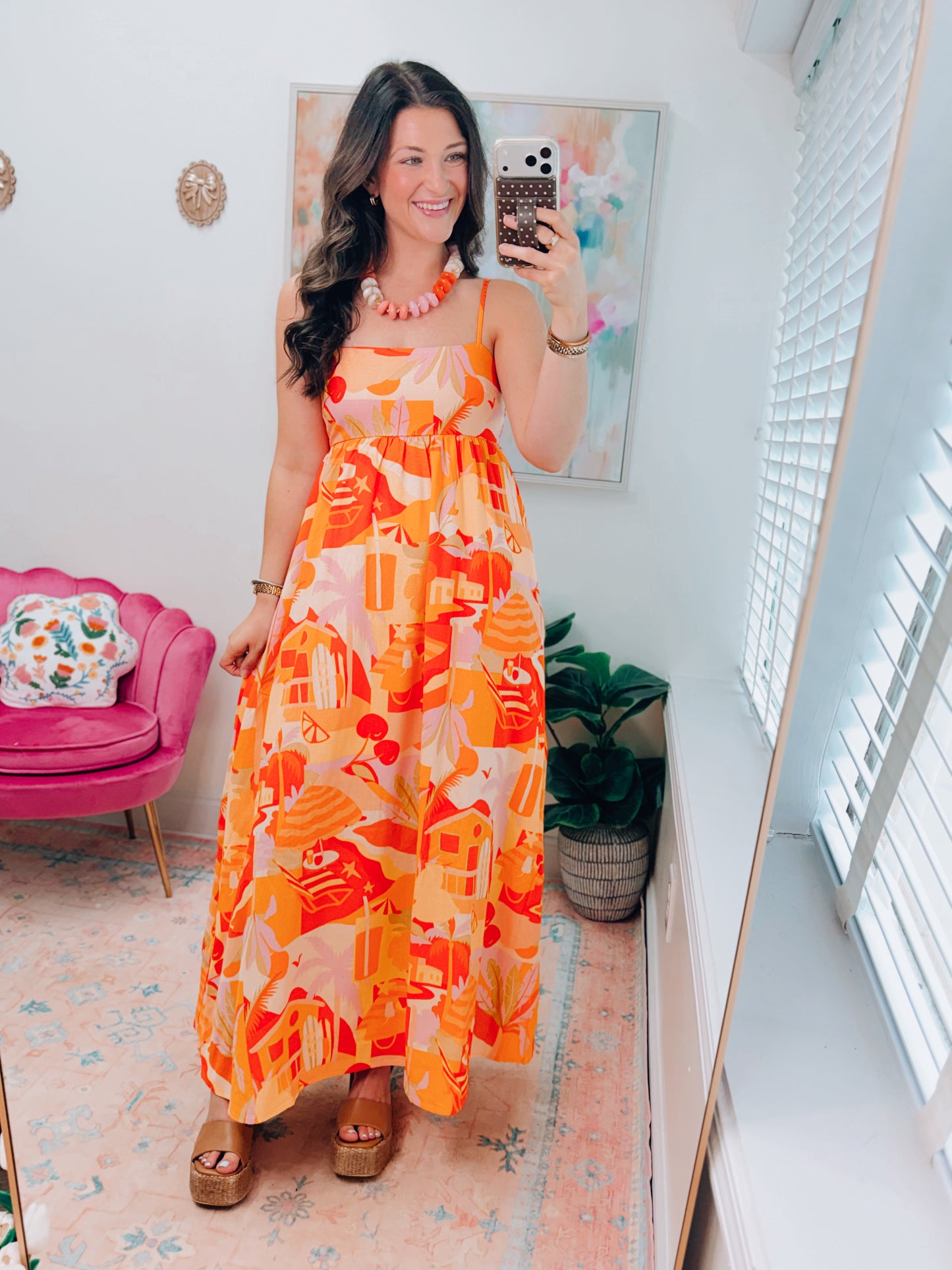 Beachside Bliss Tropical Maxi Dress