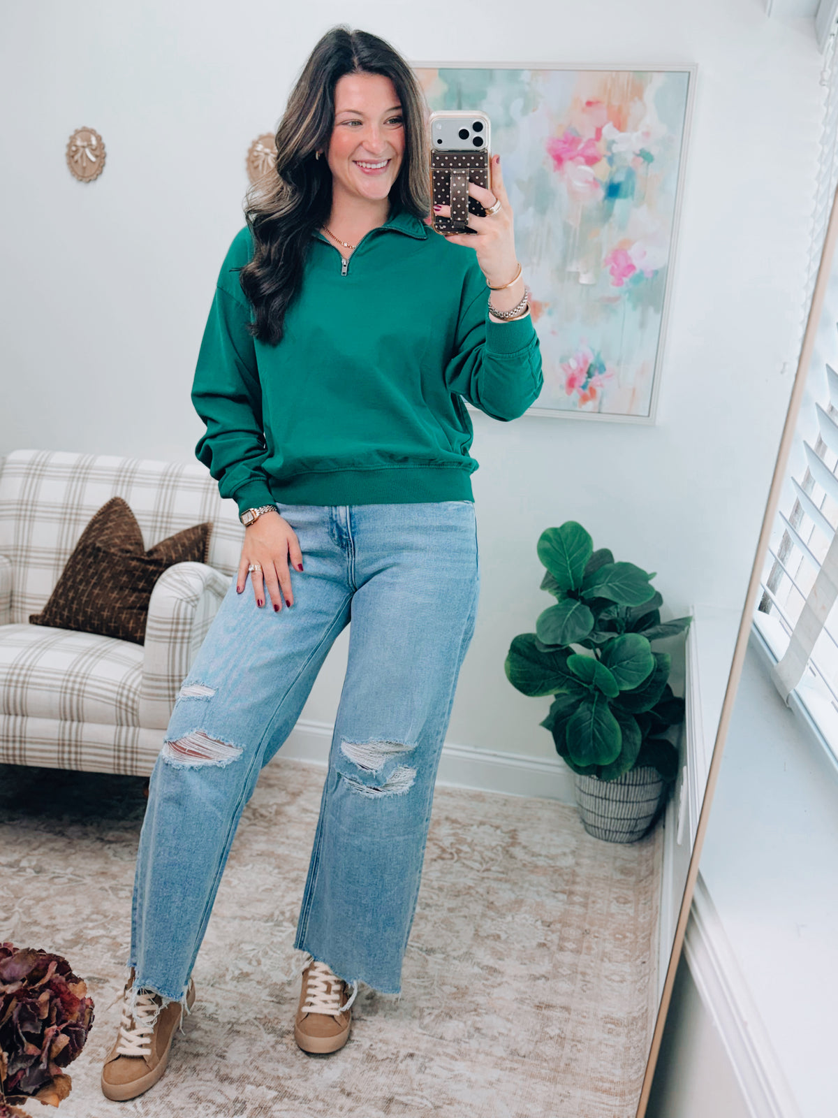 DOORBUSTER Half Zip Pullover - Green