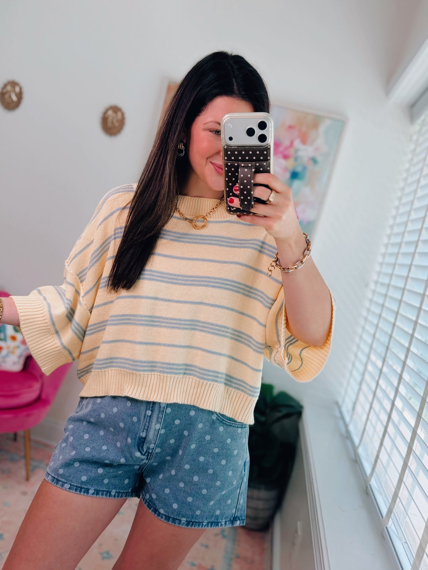 Butter Striped Knit Top