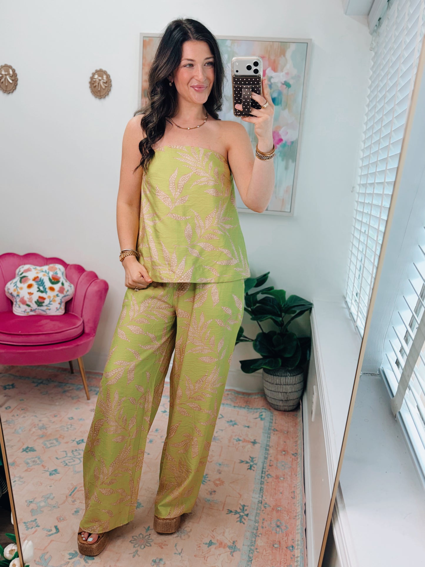 Chartreuse Tropics Top