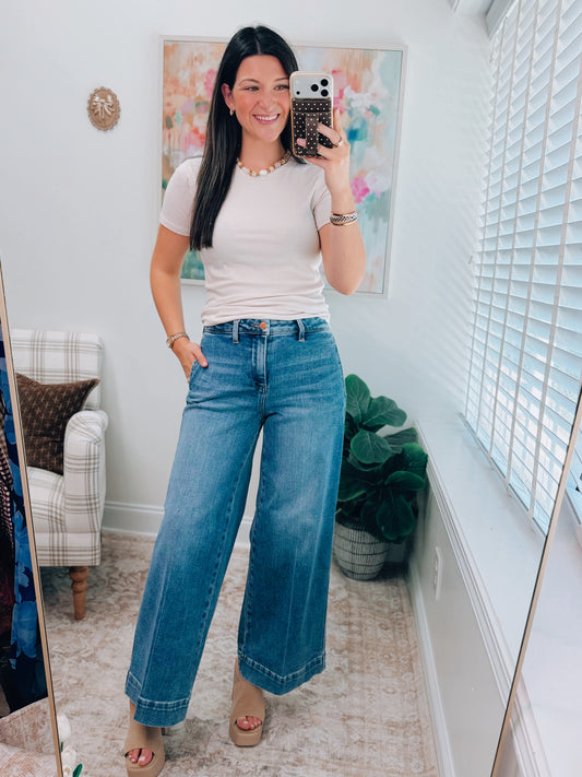 Sand Beige Ribbed Top