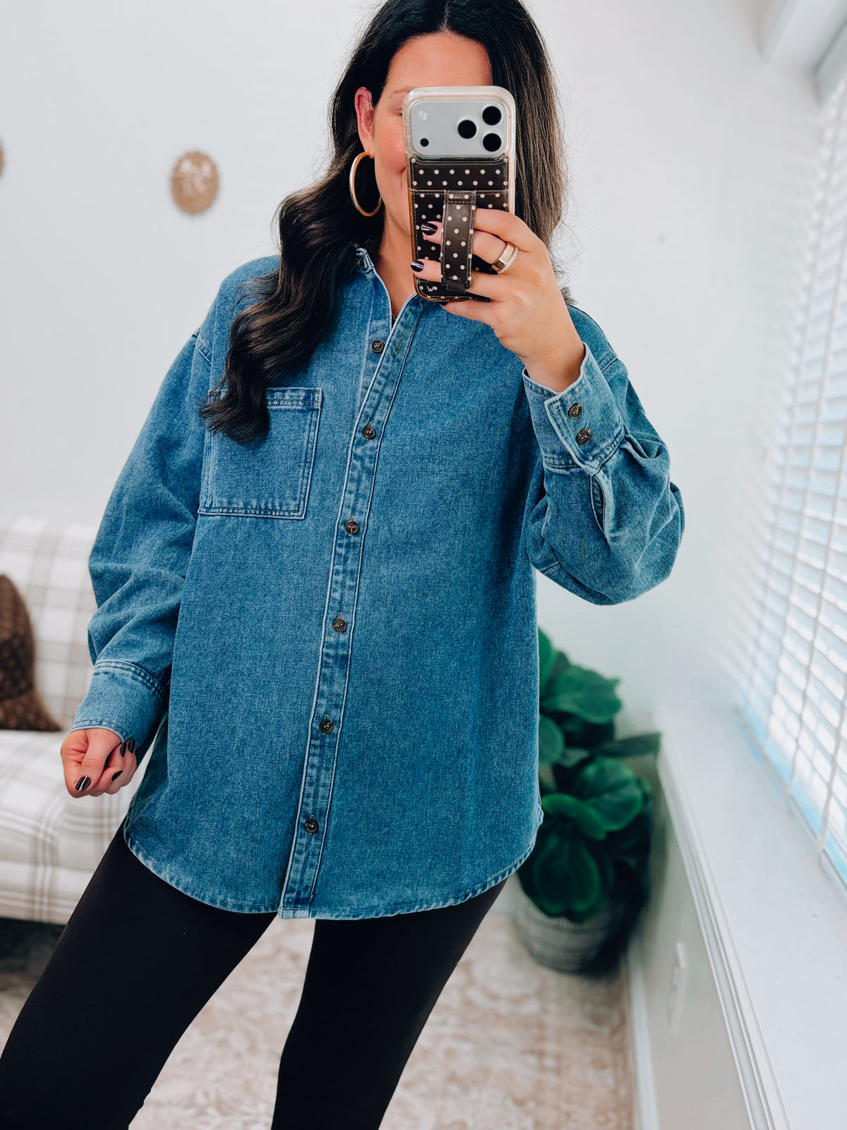 Raleigh Denim Button Jacket Top