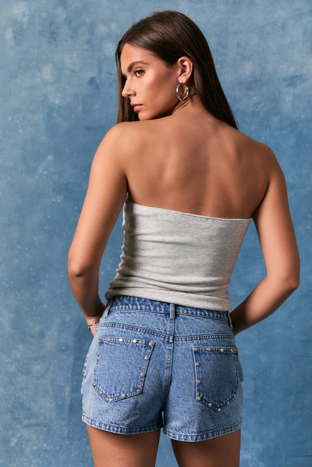 USA Gingham Strapless Tube Top