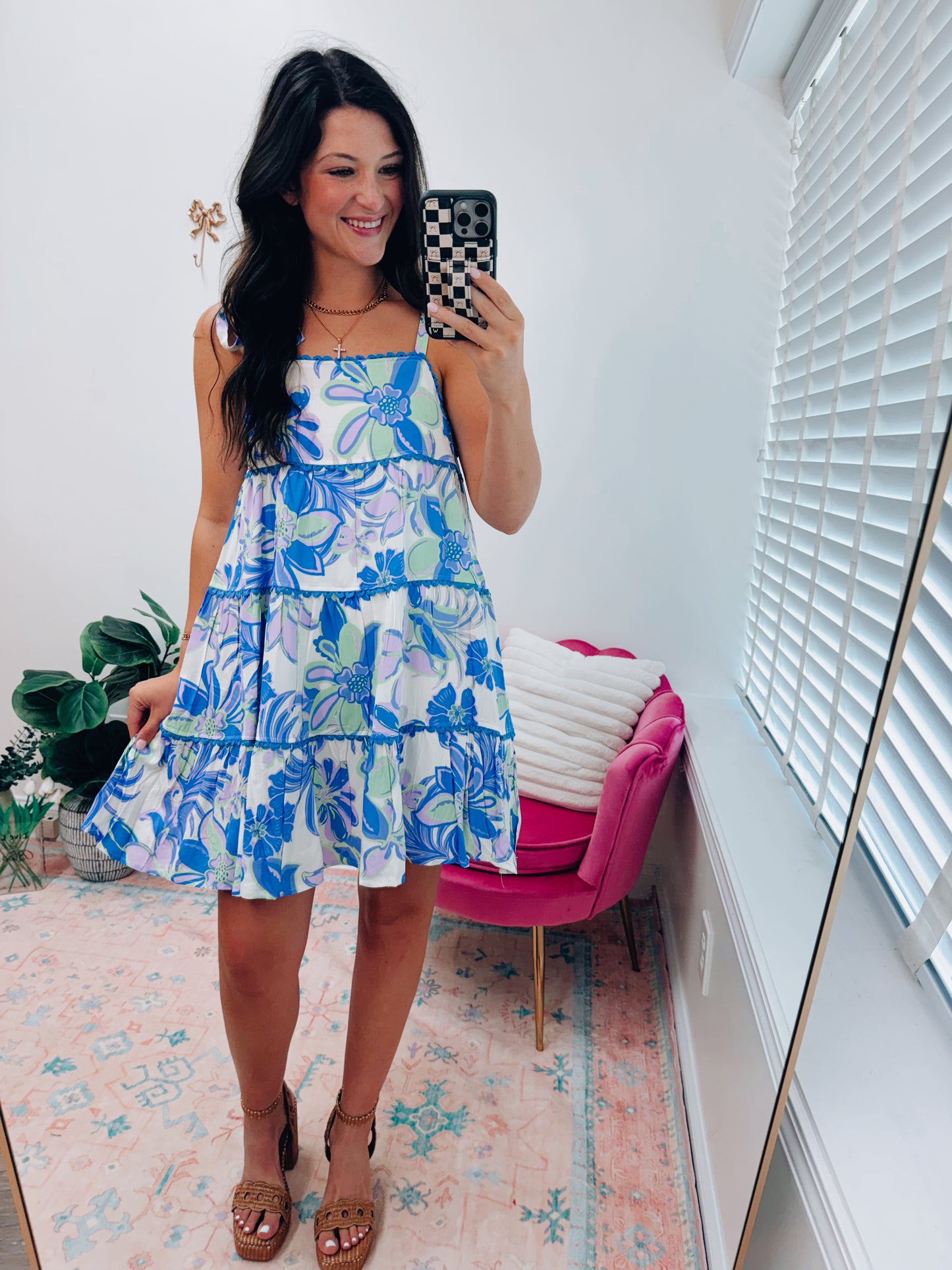 Tiered Scallop Mini Dress