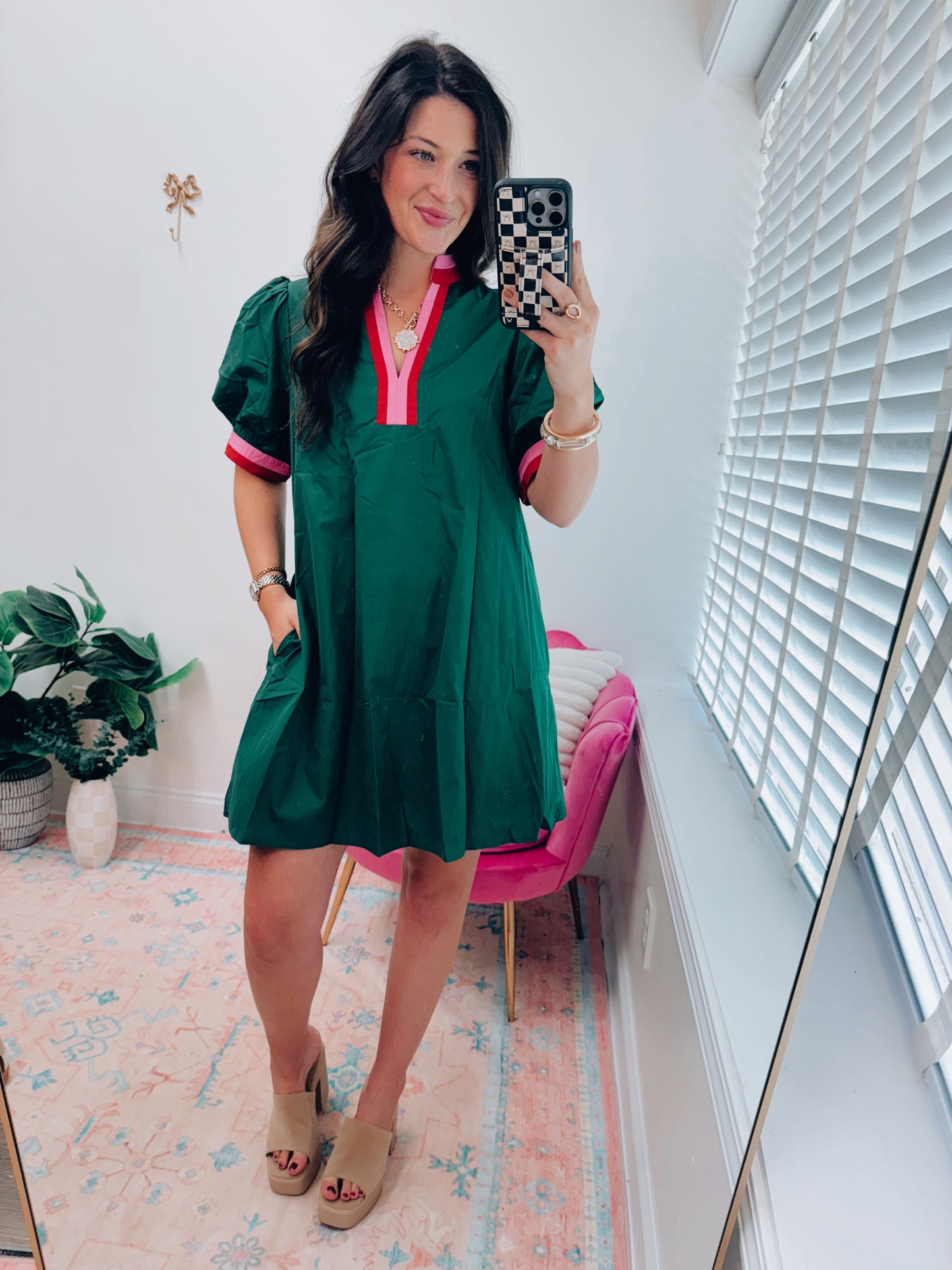 CURVY Hunter Color Block Mini Dress