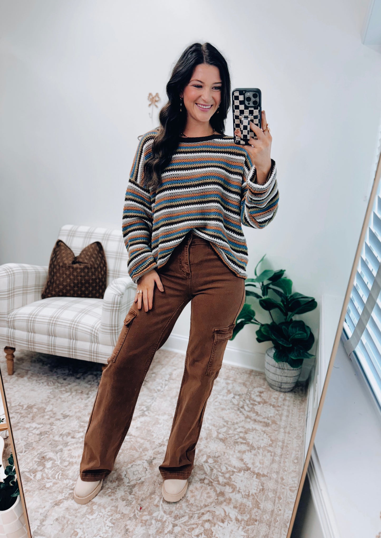 Brown Multi Knit Sweater