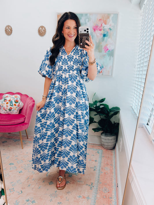 Mercer Smocked Midi Dress