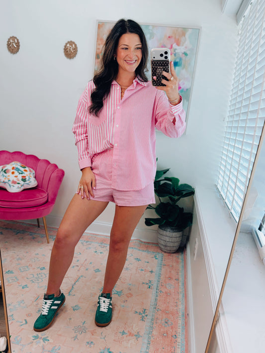 Indigo Striped Combo Boxer Shorts Set